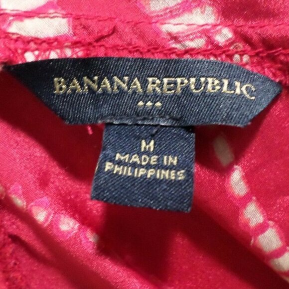 BANANA REPUBLIC Blouse Pink Tank Top Shirt Size M - Picture 6 of 8